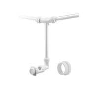 Pool Waterfall, Double Head Fountain, 360° Adjustable Sprinkler, T-Shaped Adapter, Aesthetic Cooling Design, For In-Ground Pools Outdoor Deck Landscaping Backyard Summer Use