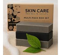 Poola & Bloom Sapone Carbone e Argilla per Pori Puliti - Formula Naturale e Vegana, Trattamento Viso per Pelle Morbida e Idratata, Arricchito con Burro di Karité e Oli Essenziali