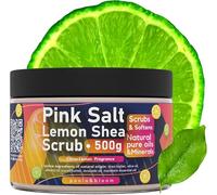 Poola & Bloom Scrub Corpo Esfoliante Burro di Karité Sale Rosa Himalayano Idratante Pelle Secca Rinnovante Profumo Limone Antietà Morbidezza Regalo Benessere 500g