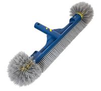 POOLAZA Testa di spazzola per piscina da 45 cm per piscina interrata/fuori terra, spazzola per piscina robusta, per la pulizia delle pareti delle piscine, spazzola abrasiva durevole con spazzola di