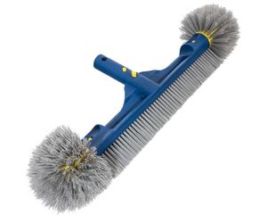 POOLAZA Testa di spazzola per piscina da 45 cm per piscina interrata/fuori terra, spazzola per piscina robusta, per la pulizia delle pareti delle piscine, spazzola abrasiva durevole con spazzola di