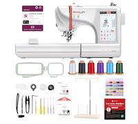 PooLin EOC05 embbroidery macchina - Macchina da ricamo elettronica - Touch screen LCD 7″, cornici 10×10 cm e 10×23,5 cm, importazione di modelli USB/Wi-Fi, ideale per principianti ed esperti