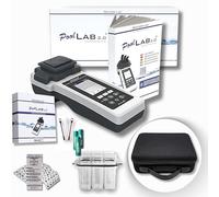 PoolLab 2.0 con 70 compresse di prova e borsa - Special Edition per MediMuc - 24 parametri - app, software - misurazione fino a 3 parametri in un test