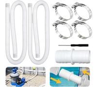 Pools Hose, 39-Inch Filter Hose, Heavy-Duty Replacement Connector, Includes 4 Sturdy Clamps, Reliable Water Circulation Line, Ideal for Manual Pool Vacuuming and Filtration Systems