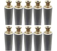 Poolzilla Confezione da 10 tubi in alluminio da 45,7 cm con ancoraggio in ottone per installazione di copertura di sicurezza per piscina, installazione di ancoraggio per terreni sciolti o con