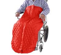 POONGURY Coperta termica per sedia a rotelle, leggera con cerniera, morbida coperta termica per la parte inferiore del corpo per anziani (rosso)