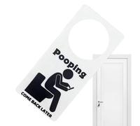 Pooping Come Back Later Door Handle Sign - Divertente gancio per gateway del bagno, etichetta occupata per servizi igienici, decorazione umoristica per la privacy del bagno, per porte di casa, bagno