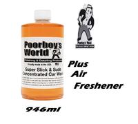 Poorboys Super Liscio & Cera Shampoo 946ml Concentrato Extreme Suds Lavaggio