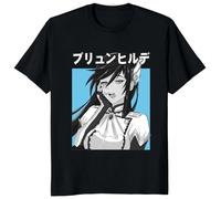 POOYWWFK Japan Anime Record of Ragnarok Print Male T-Shirts Black XL
