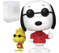 POP Animazione: Peanuts - Snoopy come Joe Cool & Woodstock Funko Vinyl Figure (Bundled con custodia protettiva compatibile) Multicolore 9,5 cm