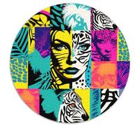 Pop Art 1000 Pieces Round Puzzles for Adults Animal Jigsaw Pretty Impossible Hard Difficult Challenging 1000pcs (67.5x67.5cm)