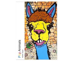 Pop Art Animals - Atelier Zippo (Wandkalender 2026 DIN A2 hoch), CALVENDO Monatskalender: Farbenfrohe Tierporträts im Pop Art Stil