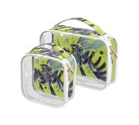 Pop Art Bee - Borsa largoiletry verde lime approvata TSA cosmetica trasparente borsa da viaggio per aeroporto conforme alle compagnie aeree