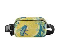 Pop Art Bee Lime Green Fashion Marsupio a tracolla per donne uomini borsa a tracolla multiuso con tracolla regolabile per viaggi, shopping, corsa