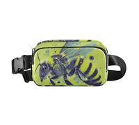 Pop Art Bee Lime Green Trendy Fanny Marsupio per Donne Uomini Mini Marsupio con Cinghia Regolabile per Viaggi Vacanze Corsa