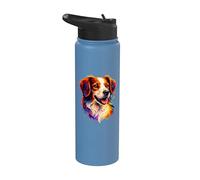 Pop Art Brittany Spaniel Lovers Design Donna Brittany Dog Stainless Steel Insulated Water Bottle
