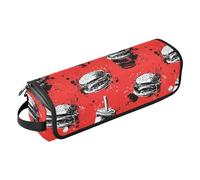 Pop Art Burger Red Hair Iron Tools Borsa da viaggio per ferri da stiro piastre Ferro arricciacapelli e accessori per la cura dei capelli Strumenti per capelli Organizzatore da viaggio Essenziali da
