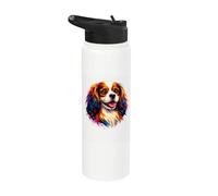 Pop Art Cavalier King Charles Spaniel Lovers Stainless Steel Insulated Water Bottle