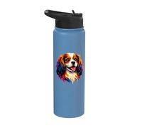 Pop Art Cavalier King Charles Spaniel Lovers Stainless Steel Insulated Water Bottle
