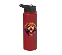 Pop Art Cavapoo Lovers Design Cavapoo Dog da donna Stainless Steel Insulated Water Bottle