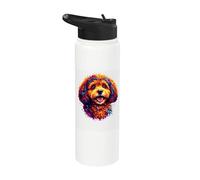 Pop Art Cavapoo Lovers Design Cavapoo Dog da donna Stainless Steel Insulated Water Bottle