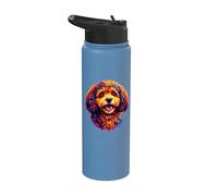 Pop Art Cavapoo Lovers Design Cavapoo Dog da donna Stainless Steel Insulated Water Bottle