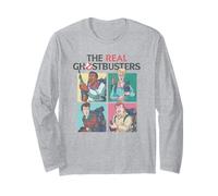 Pop Art Character Squares Classic 80's Cartoon Maglia a Manica