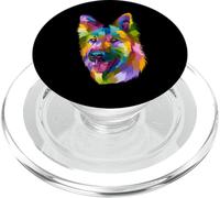 Pop art colorato di pastore tedesco PopSockets PopGrip per MagSafe