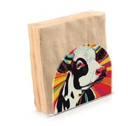 Pop Art Colorful Mucca Acrilico Portatovaglioli Set per All'aperto, Sala da pranzo Distributore di Tovaglioli Indipendente Ristorante Decorazione Della Casa per