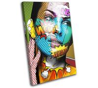 Pop Art Fashion Make-Up-Salon Urban SINGLE TELA parete arte foto stampa