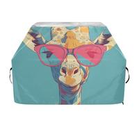 Pop Art Giraffa Turchese Outdoor Grande Copertura per Grill 165 Pollici Impermeabile Resistente BBQ Grill Copertura con Coulisse Regolabile per Polvere Vento