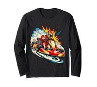 Pop Art Go Kart Gara Pilota velocità Maglia a Manica