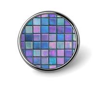 Pop Art Iridescente Multicolore Mosaico Modello Rotonda Spilla per Uomo Donna Moda Distintivo Collare Pin Dress Giacca Zaino Accessori