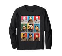 Pop art Kim Jong Un colorato Grid - DPRK e Corea del Nord Maglia a Manica