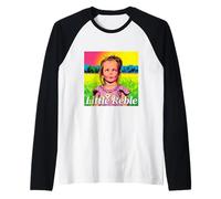 Pop Art - Maglietta da Ragazza con Scritta in Lingua Inglese Little Rebel Maglia con Maniche Raglan