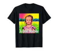 Pop Art - Maglietta da Ragazza con Scritta in Lingua Inglese Little Rebel Maglietta