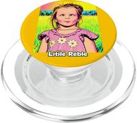 Pop Art - Maglietta da ragazza con scritta in lingua inglese "Little Rebel" PopSockets PopGrip per MagSafe