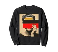 Pop Art Moderna Donna Misteriosa tra Blocchi di Colore Felpa