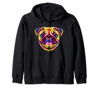 Pop Art Pug Carino Mops Cane Amante Regalo Uomini Donne Pet Cane Proprietario Felpa con Cappuccio