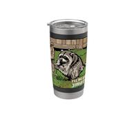 Pop Art Raccoon I'll Be Your Jimothy Halftone Design a fumetti Bicchiere termico in acciaio inox doppia parete