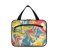 Pop Art Retro Tie-dye Pattern Hanging Travel Toiletry Bag per con gancio, Designer Impermeabile Borsa Cosmetica Impermeabile per Essenziali per le Donne Lavoro estuches para maquillaje L