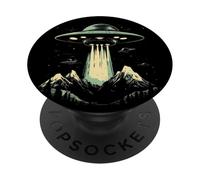 Pop art retrò vintage UFO PopSockets PopGrip Adesivo