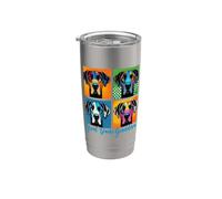 Pop Art Style Great Dane Nonna Bicchiere termico in acciaio inox doppia parete