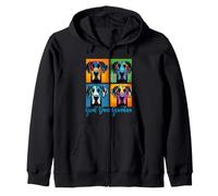 Pop Art Style Great Dane Nonna Felpa con Cappuccio