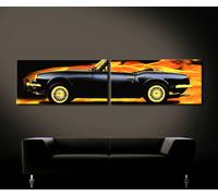 Pop Art Triumph Spitfire Immagine Tela Nero Arte Deco Nostalgia Vintage 60er