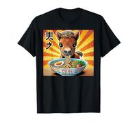 Pop Arte Giapponese Noodle Amante Carino Cavallo Puledro Ramen Maglietta