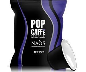 POP CAFFÈ 100 Capsule Compatibili con Nespresso® Miscela Deciso Intensità 12 - Caffè Forte e Corposo - 100 Capsule Nespresso Compatibili - Crema Densa - CREMOSO SI - AMARO NO