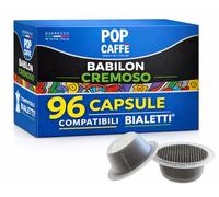 POP CAFFÈ 96 Capsule Compatibili Bialetti - Miscela Cremoso Intenso e Vellutato - Crema Densa e Persistente - Compatibili con Macchine Bialetti di Ultima Generazione