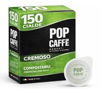 POP Caffè Cialde ESE 44 Compostabili 150 Cialde Caffè Miscela Rossa Cremosa