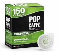 POP Caffè Cialde ESE 44 Compostabili - 150 Cialde Caffè Miscela Rossa Cremosa, Espresso Intenso, Compatibili con Macchine ESE 44mm